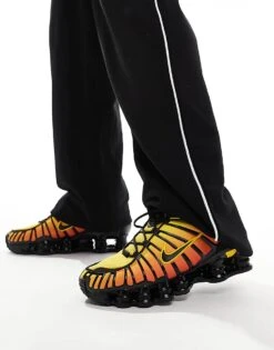Nike Shox TL Trainers In Orange And Black For Men