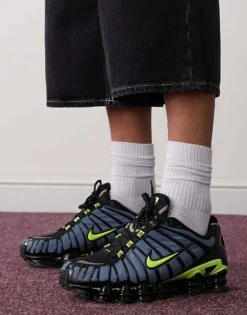 Nike Shox TL Unisex Trainers In Blue, Black And Green For Unisex Mid Blue -Nike Sales Store 206623303 4