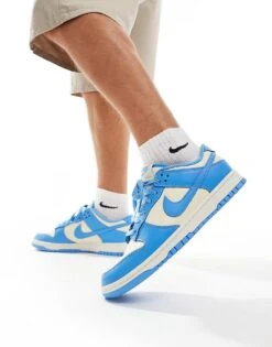 Nike Dunk Low Retro Trainers In Light Blue And White For Men -Nike Sales Store 206623324 1 lightblue 1