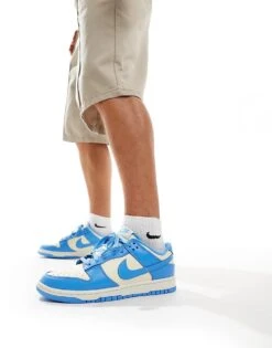 Nike Dunk Low Retro Trainers In Light Blue And White For Men -Nike Sales Store 206623324 5