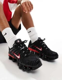 Nike Shox TL Trainers In Black, Red And White For Men -Nike Sales Store 206623360 4