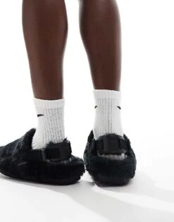 Nike Fluffy Calm Mules In Black For Unisex -Nike Sales Store 206630652 4