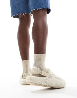 Nike Fluffy Calm Mules In Beige For Unisex -Nike Sales Store 206630742 2