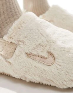 Nike Fluffy Calm Mules In Beige For Unisex -Nike Sales Store 206630742 4