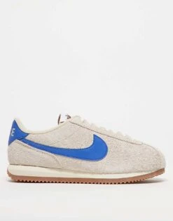 Nike Cortez Suede Trainers In Light Grey And Blue For Unisex -Nike Sales Store 206630793 4