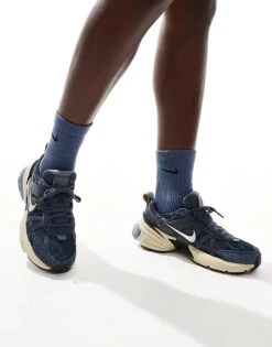 Nike V2K Run Unisex Trainers In Blue And Silver For Unisex Mid Blue -Nike Sales Store 206630925 1 midblue 1