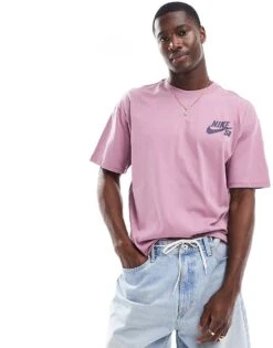 Nike SB Chest Logo T-shirt In Purple For Men