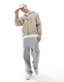 Nike SB Esssential Full Zip Hoodie In Khaki For Men
