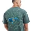 Nike SB Spider Graphic Graphic T-shirt In Dark Green For Men
