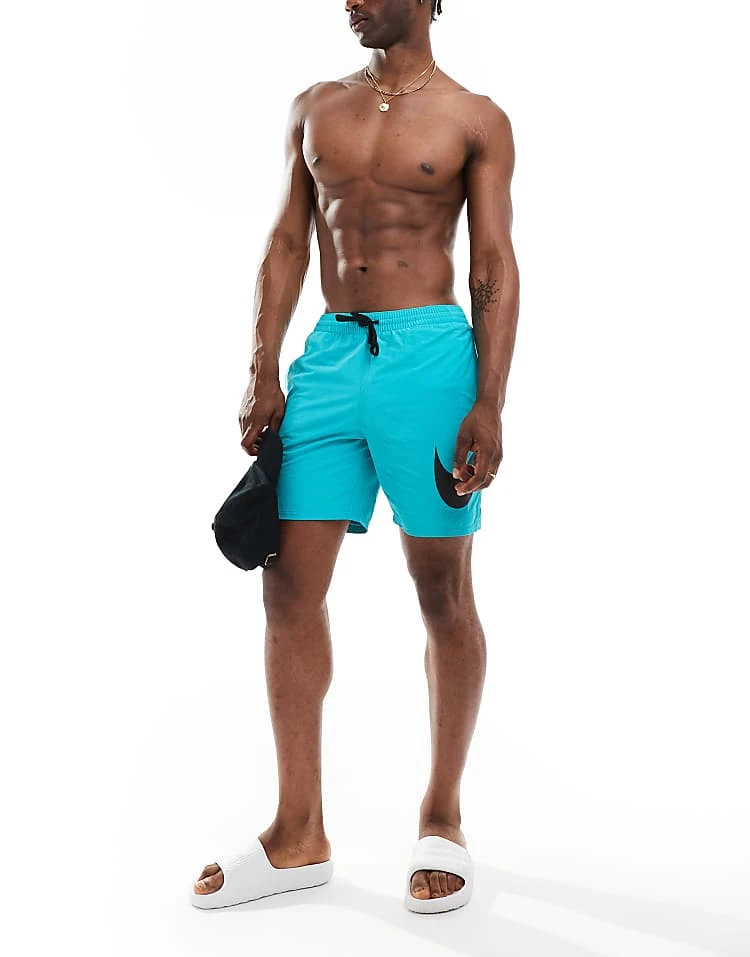 Nike Swimming Specs 7 Inch Volley Large Swoosh Swim Shorts In Teal For Men Turquoise 4 Nike Swimming Specs 7 Inch Volley Large Swoosh Swim Shorts In Teal For Men Turquoise - Image 2