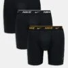 Nike Everyday Cotton Stretch 3 Pack Boxer Brief With Coloured Waistband In Black For Men -Nike Sales Store 206879093 1 black