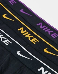 Nike Everyday Cotton Stretch 3 Pack Boxer Brief With Coloured Waistband In Black For Men -Nike Sales Store 206879093 3