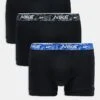 Nike Everyday Cotton Stretch 3 Pack Trunk With Coloured Waistband In Black/blue/green For Men -Nike Sales Store 206879142 1 black