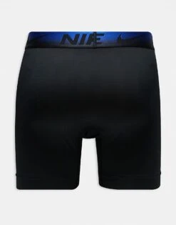 Nike Essential Microfibre 3 Pack Boxer Brief With Coloured Waistband In Red/gold/blue For Men Black -Nike Sales Store 206879149 3