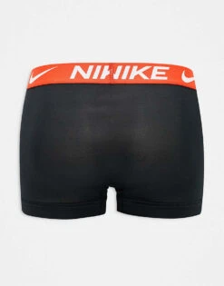 Nike Essential Microfibre 3 Pack Trunk With Coloured Waistband In Gold/red/black For Men -Nike Sales Store 206879184 3