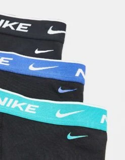 Nike Everyday Cotton Stretch 3 Pack Hip Brief With Coloured Waistbands In Blue/black/pastel Blue For Men -Nike Sales Store 206879191 2