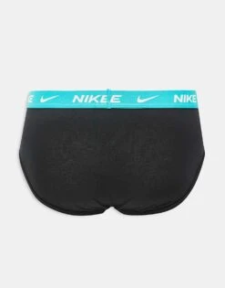 Nike Everyday Cotton Stretch 3 Pack Hip Brief With Coloured Waistbands In Blue/black/pastel Blue For Men -Nike Sales Store 206879191 3