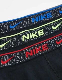 Nike Everyday Cotton Stretch 3 Pack Trunk With Coloured Waistband In Black For Men -Nike Sales Store 206879218 3