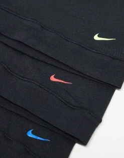Nike Everyday Cotton Stretch 3 Pack Trunk With Coloured Waistband In Black For Men -Nike Sales Store 206879218 4