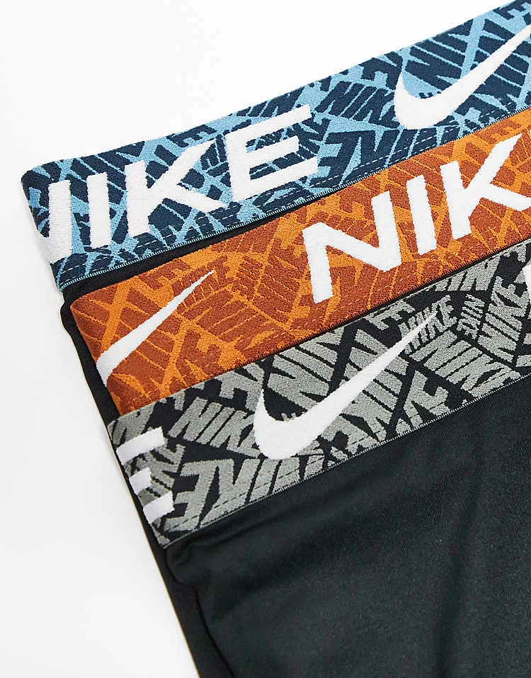 Nike Essential Microfibre 3 Pack Boxer Brief With Coloured Waistbands In Blue/orange/grey For Men Black 5 Nike Essential Microfibre 3 Pack Boxer Brief With Coloured Waistbands In Blue/orange/grey For Men Black - Image 3