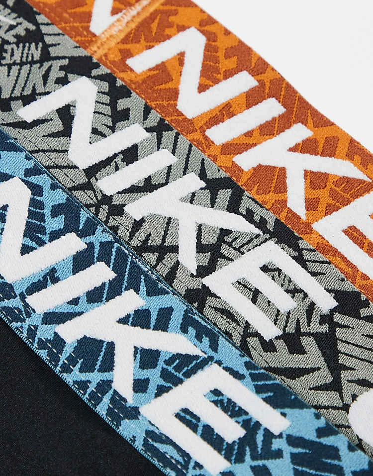 Nike Essential Microfibre 3 Pack Boxer Brief With Coloured Waistbands In Blue/orange/grey For Men Black 6 Nike Essential Microfibre 3 Pack Boxer Brief With Coloured Waistbands In Blue/orange/grey For Men Black - Image 4