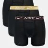 Nike Dri-Fit Ultra Comfort 3 Pack Boxer Brief With Coloured Waistband In Green/gold/burgundy For Men Black -Nike Sales Store 206879260 1 black