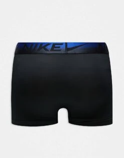 Nike Essential Microfibre 3 Pack Trunk With Coloured Waistbands In Blue/red/gold For Men Black -Nike Sales Store 206879275 3