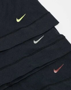 Nike Everyday Cotton Stretch 3 Pack Boxer Brief With Coloured Waistbands In Yellow/grey/brown For Men Black -Nike Sales Store 206879283 4