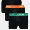 Nike Essential Microfibre 3 Pack Trunk With Coloured Waistbands In Orange/burgundy/green For Men Black -Nike Sales Store 206879297 1 black