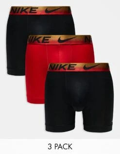 Nike Essential Microfibre 3 Pack Trunk In Black/red For Men Multi -Nike Sales Store 206879304 1 multi 1