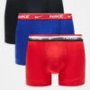Nike Everyday Cotton Stretch 3 Pack Trunk In Red/blue/black For Men Multi -Nike Sales Store 206879318 1 multi