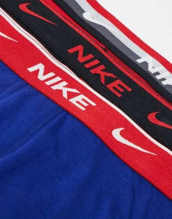 Nike Everyday Cotton Stretch 3 Pack Trunk In Red/blue/black For Men Multi -Nike Sales Store 206879318 3