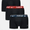 Nike Dri-Fit Ultra Comfort 3 Pack Trunk With Coloured Waistband In Orange/red/navy For Men Black -Nike Sales Store 206879345 1 black