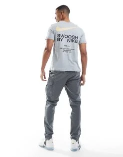 Nike Club Swoosh Graphic T-shirt In Light Grey For Men -Nike Sales Store 207009599 4
