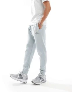 Nike Club Swoosh Graphic Joggers In Light Blue For Men Light Grey