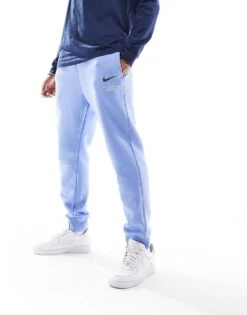 Nike Club Swoosh Graphic Joggers In Grey For Men Light Blue -Nike Sales Store 207009732 4