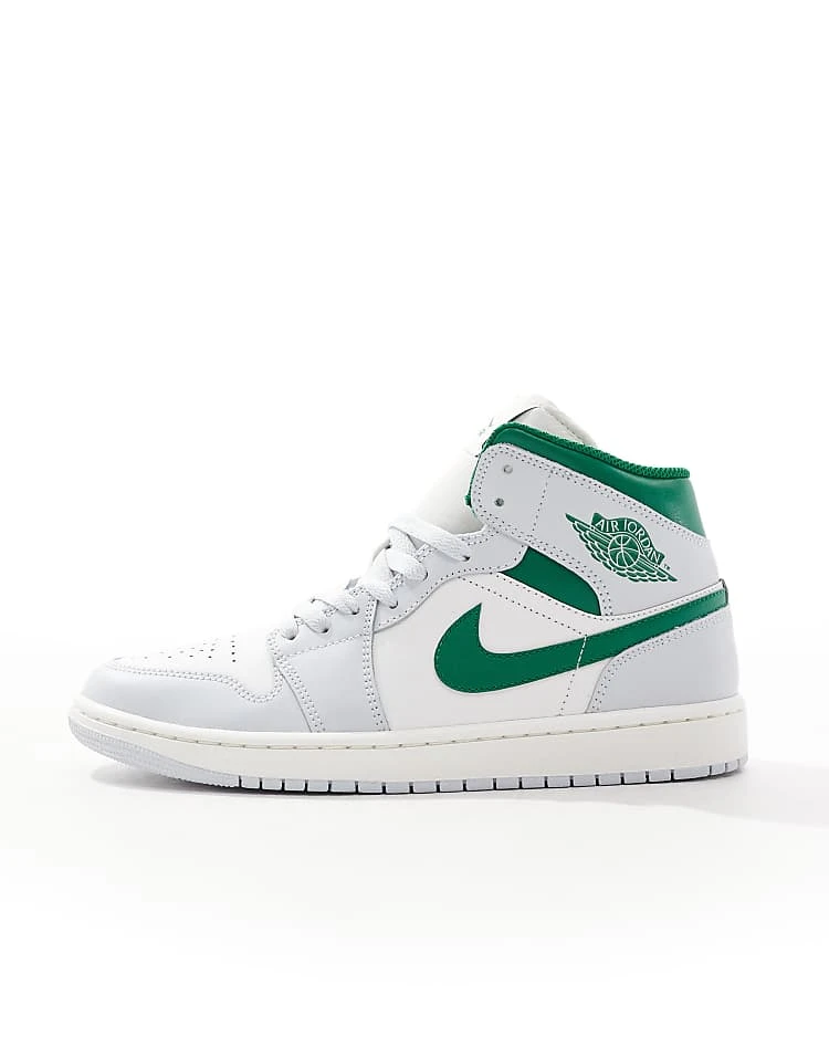 Nike Air Jordan 1 Trainers In White And Green For Men 4 Nike Air Jordan 1 Trainers In White And Green For Men - Image 2