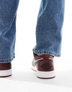 Nike Air Jordan 1 Low Trainer In White And Red Dark Pony For Men -Nike Sales Store 207047124 3