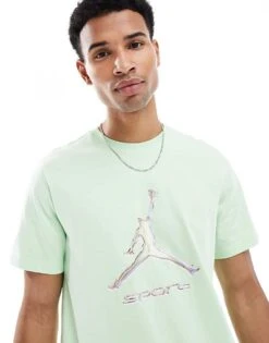 Jordan Graphic T-shirt In Green For Men Khaki -Nike Sales Store 207047275 1 khaki 1