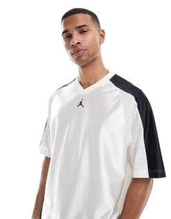 Jordan Lifestyle Jersey In Sail And Black For Men Ivory -Nike Sales Store 207047312 4