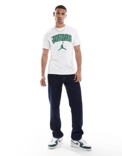 Jordan Crew Neck Graphic T-shirt In White For Men -Nike Sales Store 207047364 3