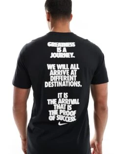 Nike Training Verbiage Back Print T-shirt In Black For Men