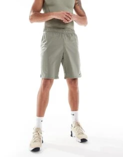 Nike Training Totality Dri-FIT Knitted 9 Inch Shorts In Khaki For Men -Nike Sales Store 207049673 1 khaki 1