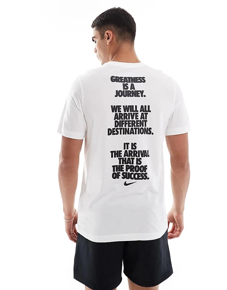 Nike Training Verbiage Back Print T-shirt In White For Men 7 Nike Training Verbiage Back Print T-shirt In White For Men - Image 5