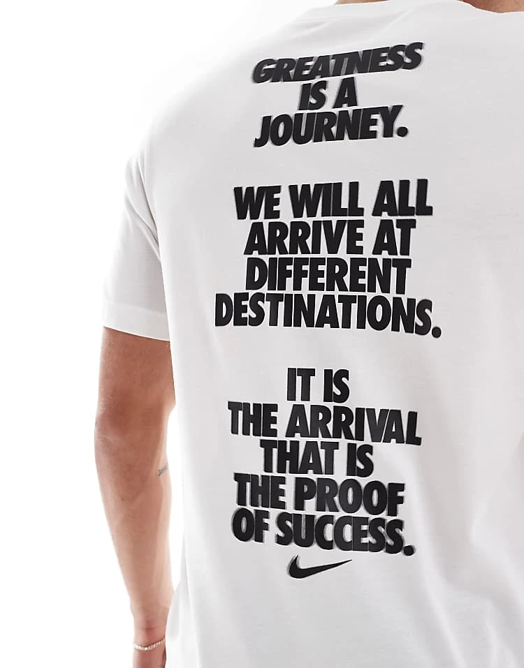 Nike Training Verbiage Back Print T-shirt In White For Men 6 Nike Training Verbiage Back Print T-shirt In White For Men - Image 4