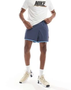 Nike Training Heritage Woven 5 Inch Shorts In Blue For Men Mid Blue -Nike Sales Store 207049735 5