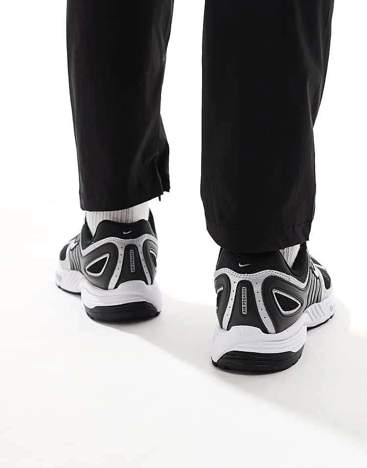 Nike Pegasus 2005 Trainers In Black And Metallic Silver For Men 7 Nike Pegasus 2005 Trainers In Black And Metallic Silver For Men - Image 5