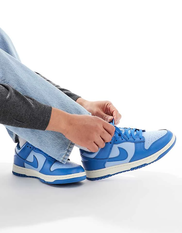 Nike Dunk Low Retro Trainers In Blue And Sail For Men Mblue 4 Nike Dunk Low Retro Trainers In Blue And Sail For Men Mblue - Image 2