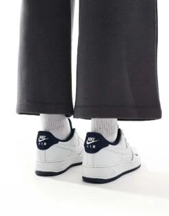 Nike Air Force 1 Trainers In White And Blue For Men -Nike Sales Store 207049929 3