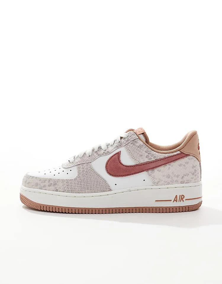 Nike Air Force 1 Trainers In White And Snake For Men 8 Nike Air Force 1 Trainers In White And Snake For Men - Image 6